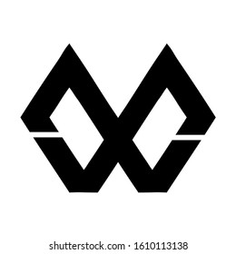  MW, WM, MXW, WXM initial geometric company logo and vector icon