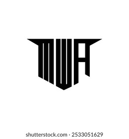 MWA letter logo design with white background in illustrator, vector logo modern alphabet font overlap style, calligraphy designs for logo, Poster, Invitation, etc.