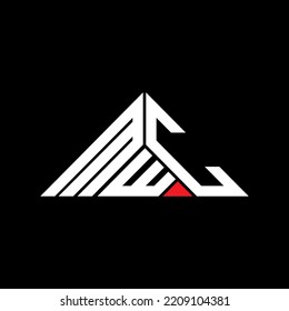 MWC letter logo creative design with vector graphic, MWC simple and modern logo in triangle shape.