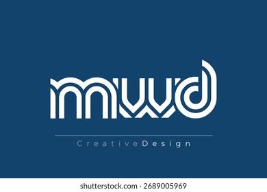 MWD Criativo único moderno carta Logo Design. Elegante Monograma Logo Design com elementos decorativos e tipografia