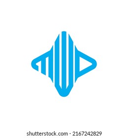 MWD letter logo creative design with vector graphic