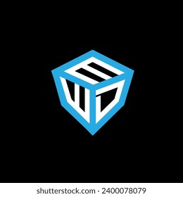Diseño vectorial de logotipo de letra MWD, logotipo MWD simple y moderno. Diseño de alfabetos lujosos MWD  