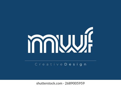MWF Creative Diseño de Logo de Letra Moderno. Diseño elegante del logotipo del monograma con los Elementos decorativos y la tipografía