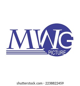 MWG letter vector and circle shape, for logo design, product or content creator.