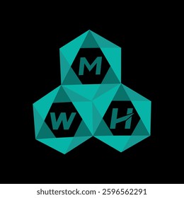MWH creative minimalist letter logo. MWH unique vector initials alphabet letter logo design
