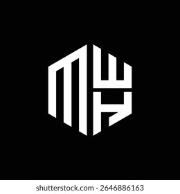 MWH logo MWH icon MWH monogram MWH letter minimalist Circle flat Unique modern abstract logo design.