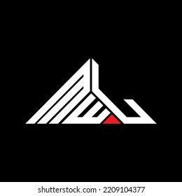 El logotipo de la letra MWL diseño creativo con gráfico vectorial, logotipo sencillo y moderno en forma de triángulo.