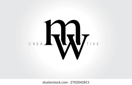 MWmw Elegant Serif Monogram Logo – Luxury Lowercase Typographic Lettermark for Modern Branding