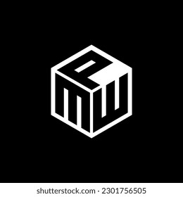MWP letter logo design in illustration. Vector logo, calligraphy designs for logo, Poster, Invitation, etc.