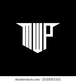 MWP letter logo design with white background in illustrator, vector logo modern alphabet font overlap style, calligraphy designs for logo, Poster, Invitation, etc.