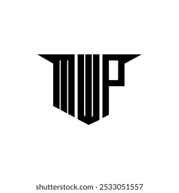 Diseño de logotipo de letra MWP con fondo blanco en ilustrador, estilo de superposición de fuente de alfabeto moderno de logotipo de Vector, diseños de caligrafía para logotipo, póster, invitación, etc.