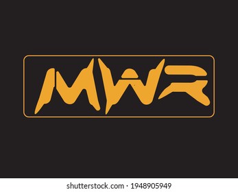 DISEÑO DE LOGOTIPO DEL VECTOR DE LETRA MWR.