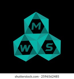 MWS creative minimalist letter logo. MWS unique vector initials alphabet letter logo design
