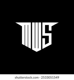 MWS letter logo design with white background in illustrator, vector logo modern alphabet font overlap style, calligraphy designs for logo, Poster, Invitation, etc.