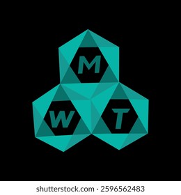 MWT creative minimalist letter logo. MWT unique vector initials alphabet letter logo design
