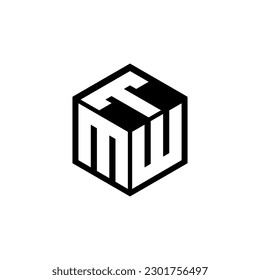 Diseño del logotipo de la letra MWT en la ilustración. Logo vector, diseños de caligrafía para logotipo, afiche, invitación, etc.