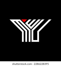 MWU letter logo creative design with vector graphic, MWU simple and modern logo.