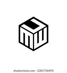 MWU letter logo design in illustration. Vector logo, calligraphy designs for logo, Poster, Invitation, etc.