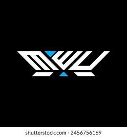 MWU-Buchstabenlogo Vektorgrafik Design, MWU schlicht und modern Logo. MWU luxuriöses Alphabet-Design  
