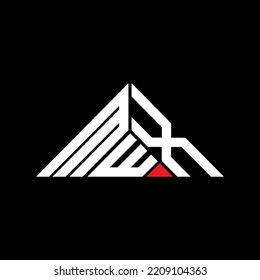 MWX letter logo creative design with vector graphic, MWX simple and modern logo in triangle shape.