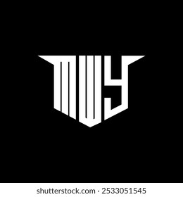 MWY letter logo design with white background in illustrator, vector logo modern alphabet font overlap style, calligraphy designs for logo, Poster, Invitation, etc.
