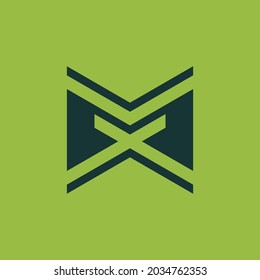 MX alphabet logo that combines 2 letters into one logo or symbol that is unique and original. consists of letters M and X. editable and easy to custom