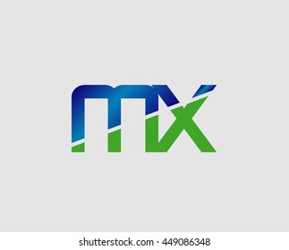 MX company group linked letter logo

