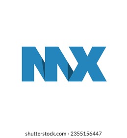 Icono de letras iniciales de nombre de empresa MX. Monograma MX.