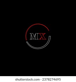 MX creative modern letters logo design template