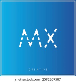 MX Creative Premium Vector latter logo design. Creative Logo. Elegant leaves.  modern design. Vector Illustration logo. Creative Minimal feminine monogram and logo.