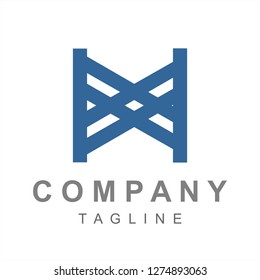 MX, HX initials geometric company logo