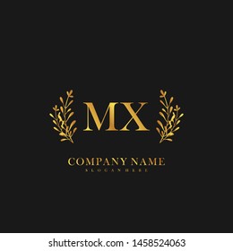 MX Initial beauty floral logo template