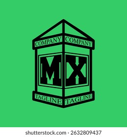 MX Initial Explore this unique collection of alphabet house logos, featuring stylish letter combinations inside a geometric house outline. Perfect for branding, graphic design projects