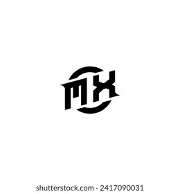 MX initial game logo, banner design for your e-sports or streaming team