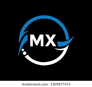 MX letter logo design with a circle shape. MX circle and cube shape logo design. MX monogram, business, real estate logo. MX Logo design with unique and simple design.