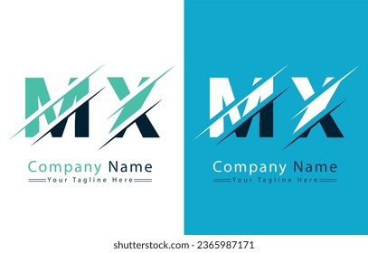 MX Letter Logo Design Template. Vector Logo Illustration