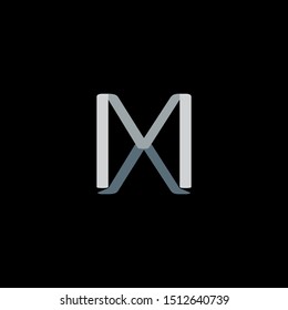 MX Letter monogram with abstrac concept style design