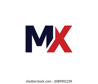 MX logo design vector template