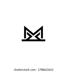 MX M X logo icon design template elements