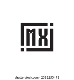 MX minimalist geometric symbol logo in high quality professional design that will print well across any print media
