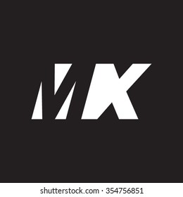 MX negative space letter logo black background