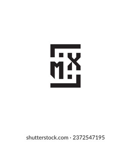 MX square concept retro logo in high quality professional design that will print well across any print media