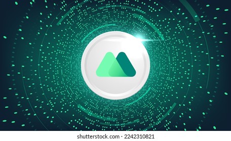 MX Token (MX) coin cryptocurrency concept banner background.