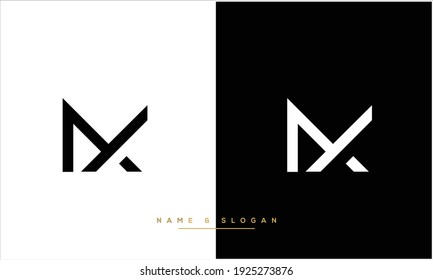 MX ,XM  Abstract letters logo monogram