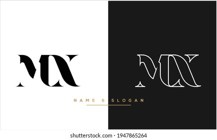 MX ,XM Abstract Letters Logo Monogram