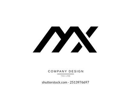 MX, XM Letras abstratas Logo Monograma Design ícone de fonte