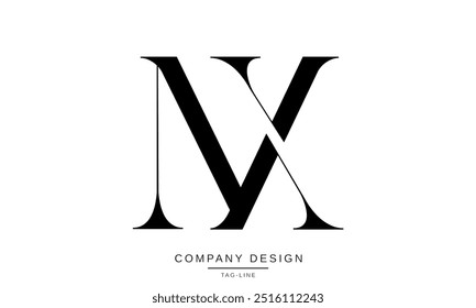 MX, XM Abstract Letters Logo Monogram Design Font Icon