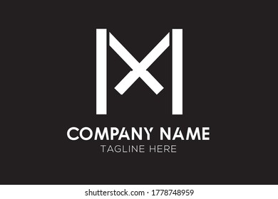 mx xm letter logo design template