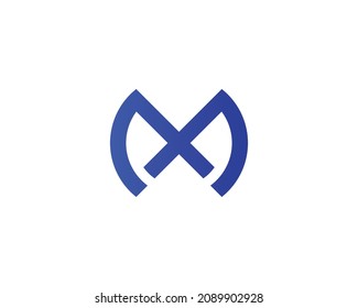 MX XM logo design vector template