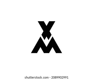 MX XM logo design vector template